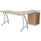 Emma and Oliver Laminate L-Shape Desk with Three Drawer Pedestal
